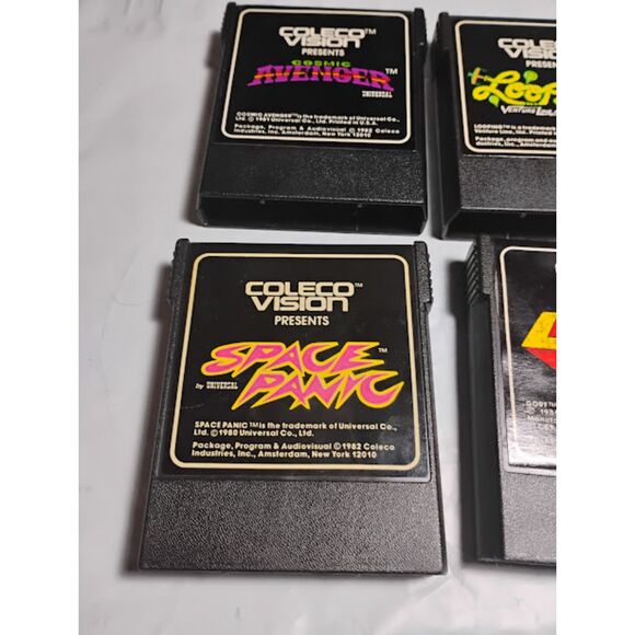 Lot of 4 Coleco Vision Game Cartridges Space Panic Gorf Looping Cosmic Avenger - Picture 3 of 10